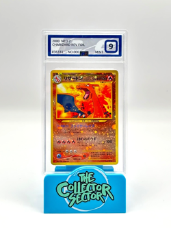 2000 Pokemon Japanese Neo 2 Charizard 006 Promo Reverse Foil - PG 9 - Image 1