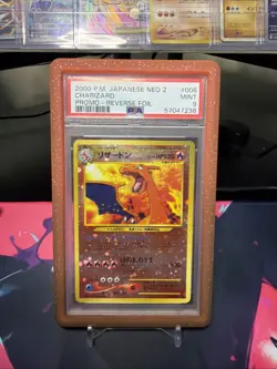 2000 POKEMON JAPANESE NEO 2 PROMO #006 CHARIZARD PROMO-REVERSE FOIL - PSA 9 - Image 1