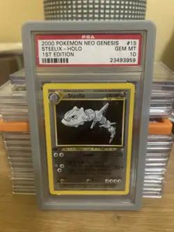 2000 Pokemon Neo Genesis 1st Edition Steelix-Holo #15 PSA 10 - Image 1