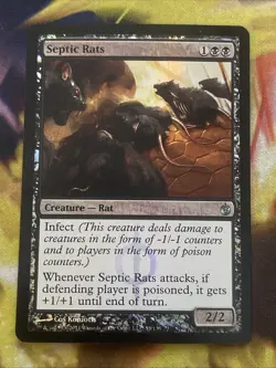 Magic The Gathering Mirrodin Besieged Septic Rats #55/155 Foil MTG TCG CCG - Image 1