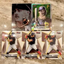 2025 Bowman’s Best Pirates Konnor Griffin (5) Card Lot: Pixel/Showpieces/3X Base - Image 1