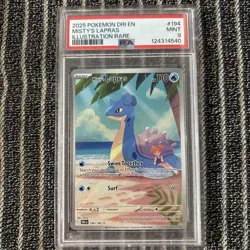 Pokemon TCG Misty's Lapras 194/182 Destined Rivals Illustration Rare Card FA - Image 1