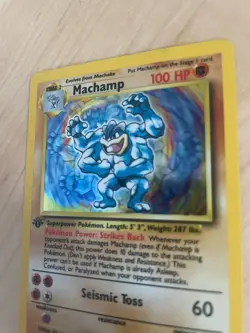 Machamp - 1st Edition (Base Set Shadowless) 008/102 Deck Exclusives Holo-MP - Image 3