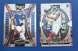 Malik Nabers Rookie Card Lot of 2 Panini Select 2024 Turbocharged/ Numbers 🏈🏈 - Image 1