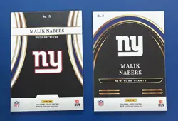 Malik Nabers Rookie Card Lot of 2 Panini Select 2024 Turbocharged/ Numbers 🏈🏈 - Image 2