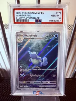 Pokemon TCG Wartortle 171/165 151 English PSA 10 Illustration Rare 2023 - Image 1