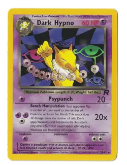 Dark Hypno 26/82 Team Rocket NH Rare Pokemon Card WOTC 2000 LP - Image 3