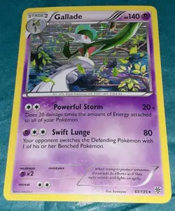 Pokemon TCG Gallade Holo Rare 61/135 Plasma Storm - Image 1