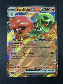 Scovillain Ex 37/191 Double Rare Holo Sv08 Surging Sparks Pokemon TCG Card NM - Image 1