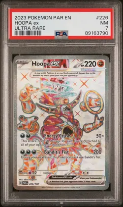 2023 POKEMON PAR EN-PARADOX RIFT #226 HOOPA EX ULTRA RARE PSA 8 - Image 1