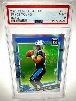 Panini 2023 Donruss Optic Rated Rookie Bryce Young #213 Holo Prizm PSA 9 - Image 1