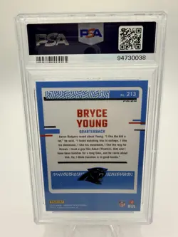 Panini 2023 Donruss Optic Rated Rookie Bryce Young #213 Holo Prizm PSA 9 - Image 2
