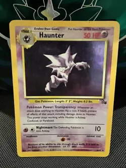 Haunter - 21/62 - Pokemon Fossil 1st Edition Rare Card WOTC - Image 1