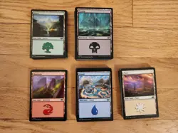 MTG Foundations, Jumpstart - 182 Basic Land Card Lot - NM - Image 1