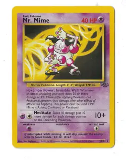Mr. Mime 22/64 Jungle NH Rare Pokemon Card WOTC 1999 LP - Image 3