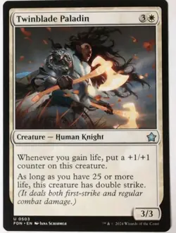 Twinblade Paladin MTG Foundations Regular Mint Magic The Gathering - Image 1