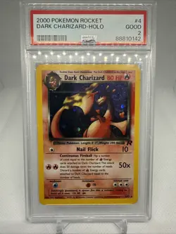 Pokemon Dark Charizard Holo Rare TCG Card 4/82 Ear Swirl - Image 1