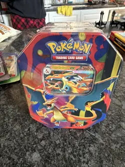 Pokemon TINS (3x) Mega Charizard Y ex Tin BRAND NEW Factory Sealed Tin Box - Image 1