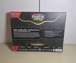 Pokemon TCG Paldean Fates Skeledirge EX Premium Collection Sealed Rip In Corner - Image 3