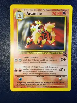 Pokemon Arcanine Black Star Promo #6 WOTC - Image 1