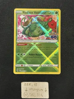 Pokemon Go - Radiant Venusaur - 004/078 - Radiant Holo - MINT - Image 1