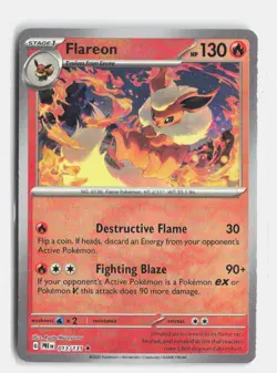Flareon (Poke Ball Pattern) 013/131 SV: Prismatic Evolutions Holo Pokemon NM - Image 1