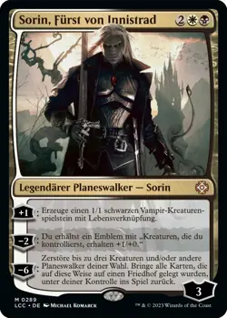 MTG Magic the Gathering Planeswalker Sorin Furst von Innistrad LCC 0289 mythic - Image 1