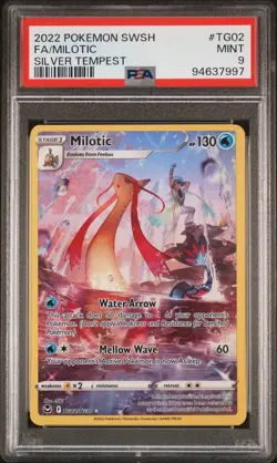 2022 POKEMON SWORD & SHIELD SILVER TEMPEST #TG02 FA/MILOTIC PSA 9 - Image 1