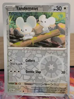 TANDEMAUS 073/091 COMMON PALDEAN FATES POKEMON REVERSE HOLO NM - Image 1