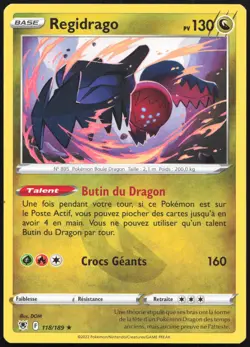 Carte Pokemon Regidrago 118/189 Astres Radieux Francais - Image 1