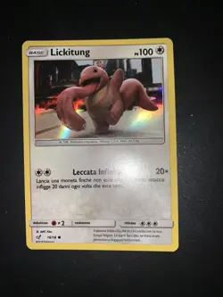 16/18 Lickitung Holo Detective Pikachu Pokemon Carta Ita Italiano - Image 1