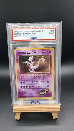 Rocket’s Mewtwo PSA 9 n° 150 Holo 1999 Pokemon Card Japanese Gym 2 Vintage - Image 1