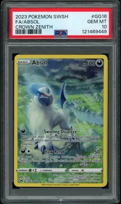 PSA 10 GEM MINT Absol GG16 Crown Zenith Pokemon Card - Image 1