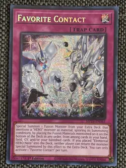 Yugioh 1x Favorite Contact MP24-EN063 PSR Prismatic Secret Rare 1st Edition NM - Image 1