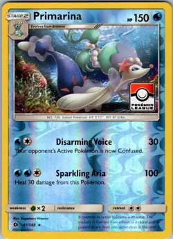 Primarina - 41/149 (Pokemon League) Promo League & Championship Cards 041/149 - Image 1