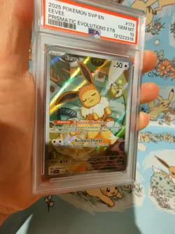2025 POKEMON SVP EN-SV PRISMATIC EVOLUTIONS ELITE TRAINER BOX 173 EEVEE PSA 10 - Image 2
