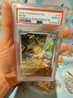 2025 POKEMON SVP EN-SV PRISMATIC EVOLUTIONS ELITE TRAINER BOX 173 EEVEE PSA 10 - Image 4