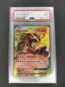 2016 Pokemon XY Evolutions Charizard Ex 12/108 PSA Mint 9 - Image 1