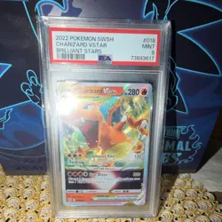 Pokemon TCG Charizard VSTAR Sword & Shield: Brilliant Stars 018/172 PSA 9 Mint - Image 1
