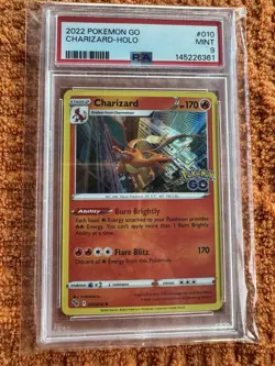 2022 Pokemon Go Charizard Holo #010 PSA 9 Mint - Image 1