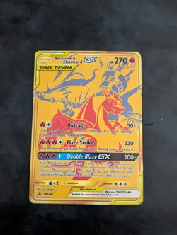 Pokemon TCG Reshiram & Charizard GX SM247 Holo Card - Image 1