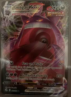 2021 POKEMON SWORD & SHIELD FUSION STRIKE #157 FULL ART/GENGAR VMAX - Image 1