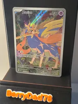 Zacian 100/094 Me02: Phantasmal Flames Holo Rare Pokemon TCG NM - Image 1