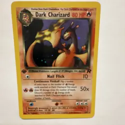Pokemon Dark Charizard 4/82 Team Rocket 1st Edition Holo Rare 80 HP - Image 1