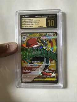 2025 Pokemon Japanese Mega Dream ex Mega Lucario ex 228/193 SAR CGC Pristine 10 - Image 1