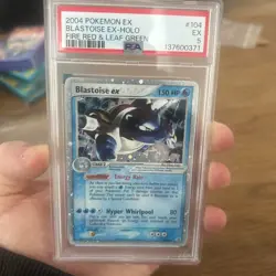 Pokemon Blastoise ex 104/112 Fire Red Leaf Green PSA 5 - Big Swirl - Image 1