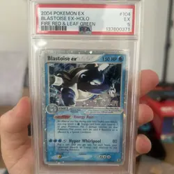 Pokemon Blastoise ex 104/112 Fire Red Leaf Green PSA 5 - Big Swirl - Image 2