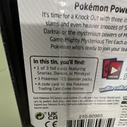 Pokemon Mighty Mysterious Tin Darkrai Pokemon Trading Card Game - Image 3