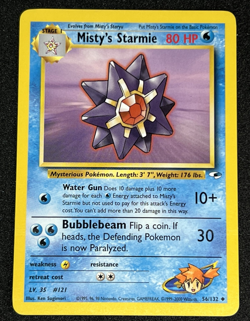 Misty's Starmie 56/132 WOTC Gym Heroes - Non-Holo Uncommon Pokemon Card LP - Image 1