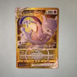 Pokemon TCG Mewtwo VSTAR Secret Rare Full Art Card 086/078 Pokemon GO Holo - Image 1